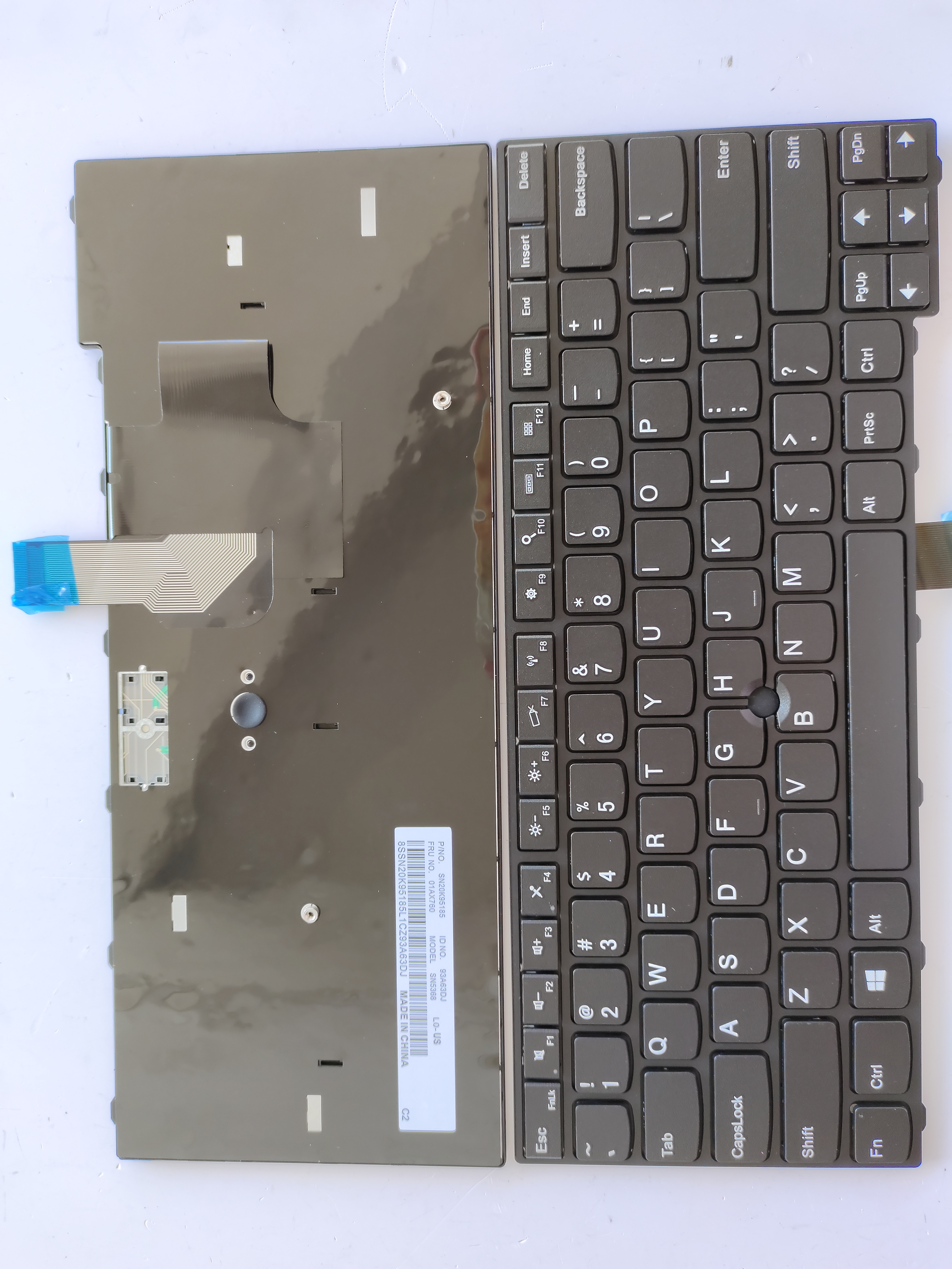 Picture of New Replacement Laptop Keyboard For IBM E450/E460/E455/E465 BLACK FRAME BLACK (OEM) US Layout